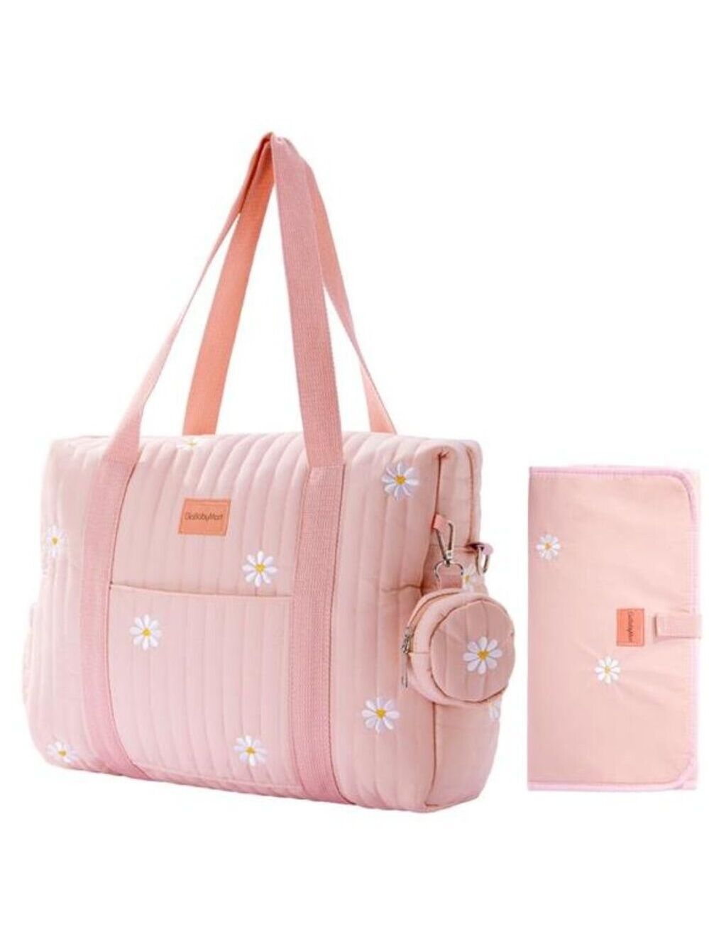 Large Diaper Bag Tote Maternity Bag Travel Baby Bag Multifunction Nappy Bag Pink